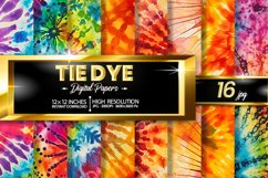 Tie Dye Digital Papers Bundle Product Image 1