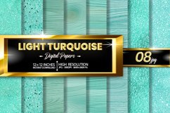 Light Turquoise Digital Papers Bundle Product Image 1