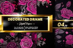 Decorated Drame Digital Papers Product Image 1
