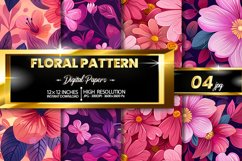 Floral Pattern Digital Papers Bundle Product Image 1