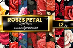 Roses Petal Digital Papers Product Image 1