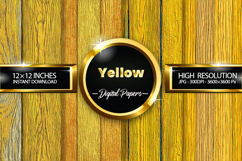 Yellow Woodgrain Texture Digital Papers - 04 Variation Product Image 1
