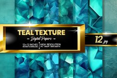 Teal Texture Digital Papers Bundle Product Image 1