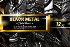 Black Metal Digital Papers Bundle Product Image 1