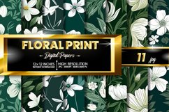 Floral Print Digital Papers Product Image 1