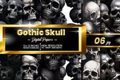 Gothic Skull Digital Papers Bundle Product Image 1