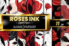 Roses Ink Digital Papers Product Image 1