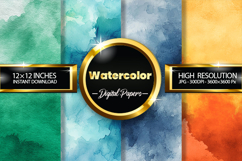 Watercolor Digital Papers - 04 Variations Product Image 1