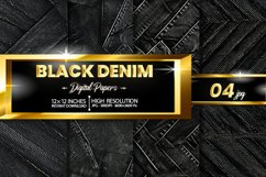 Black Denim Digital Papers - 04 Variations Product Image 1