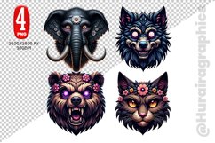 Scary Animals Clipart - PNG File Product Image 1