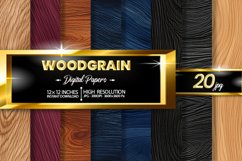 Woodgrain Digital Papers Bundle Product Image 1