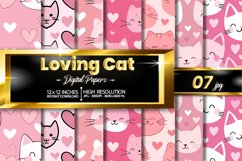 Loving Cat Digital Papers Bundle Product Image 1