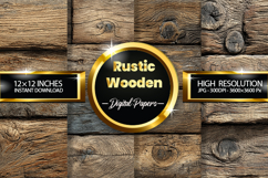 Rustic Wooden Texture Digital Papers - 04 Variations Product Image 1