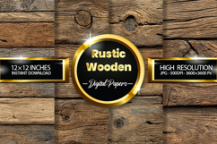 Rustic Wooden Texture Digital Papers - 04 Variations Product Image 1