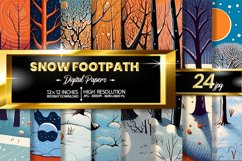 Snow Footpath Digital Papers Bundle Product Image 1