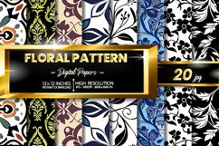 Floral Pattern Digital Papers Bundle Product Image 1