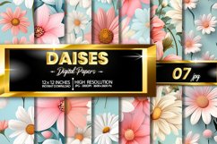 Daises Digital Papers Bundle Product Image 1