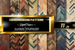Herringbone Pattern Digital Papers Bundle Product Image 1