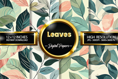 Leaves Digital Papers - 04 Variations Product Image 1