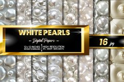 White Pearl Digital Papers Bundle Product Image 1