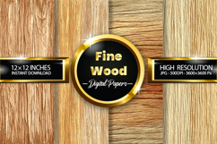 Fine Wood Woodgrain Texture Digital Papers - 04 Variations Product Image 1