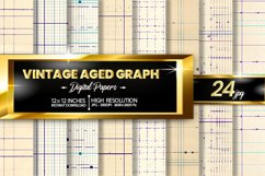 Vintage Aged Graph Digital Papers Bundle Product Image 1