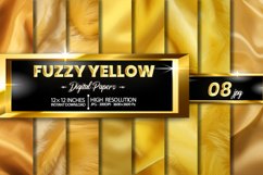 Fuzzy Yellow Digital Papers Bundle Product Image 1