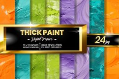 Thick Paint Digital Papers Bundle Product Image 1