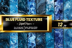 Blue Fluid Texture Digital Papers Bundle Product Image 1