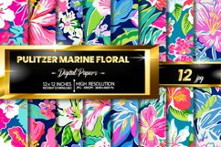 Pulitzer Marine Floral Digital Papers Product Image 1