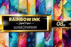 Rainbow Ink Digital Papers Bundle Product Image 1