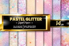 Pastel Glitter Digital Papers Bundle Product Image 1
