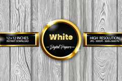 White Woodgrain Texture Digital Papers - 04 Variations Product Image 1