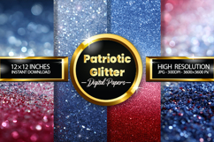 Patriotic Glitter Digital Papers - Patriotic Texture Product Image 1