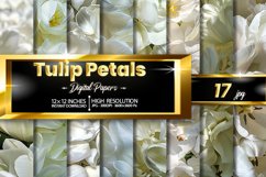 Tulip Petals Digital Papers Bundle Product Image 1