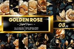 Golden Rose Digital Papers Product Image 1