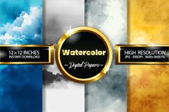 Watercolor Digital Papers - 04 Variations Product Image 1