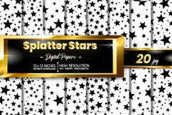Splatter Stars Digital Papers Bundle Product Image 1
