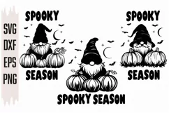 Spooky Season SVG, Gnome Halloween Svg, Pumpkin Svg Product Image 1