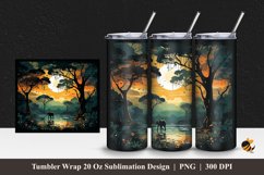Beautiful Sunlight Tumbler Wrap Sublimation Design 1 Product Image 1