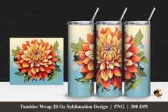 Enchanting Flowers Tumbler Wrap Sublimation Design 1 Product Image 1