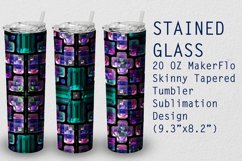 Tumbler Tapered 20 OZ Sublimation Stained-glass Wrap Design Product Image 1