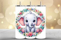 Elephant Tumbler Wrap| Tumbler Sublimation Wrap Product Image 1