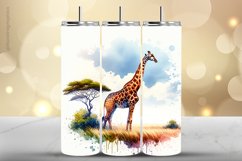 Girraffe Tumbler Wrap| Tumbler Sublimation Wrap Product Image 1