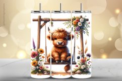 Highland Cow Tumbler Wrap| Tumbler Sublimation Wrap Product Image 1