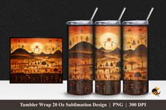 Ancient Relief Tumbler Wrap Sublimation Design 1 Product Image 1