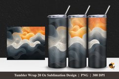 Artistic Wave Tumbler Wrap Sublimation Design 1 Product Image 1