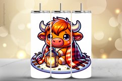 Highland Cow Tumbler Wrap| Tumbler Sublimation Wrap Product Image 1