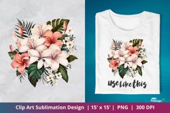 Beautiful Spring Flower Clip Art Sublimation 1 Product Image 1