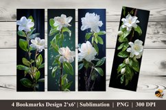 Aesthetic Flowers Bookmarks Sublimation Design Product Image 1
